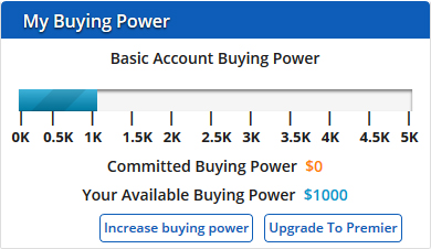 Buying Power Widget