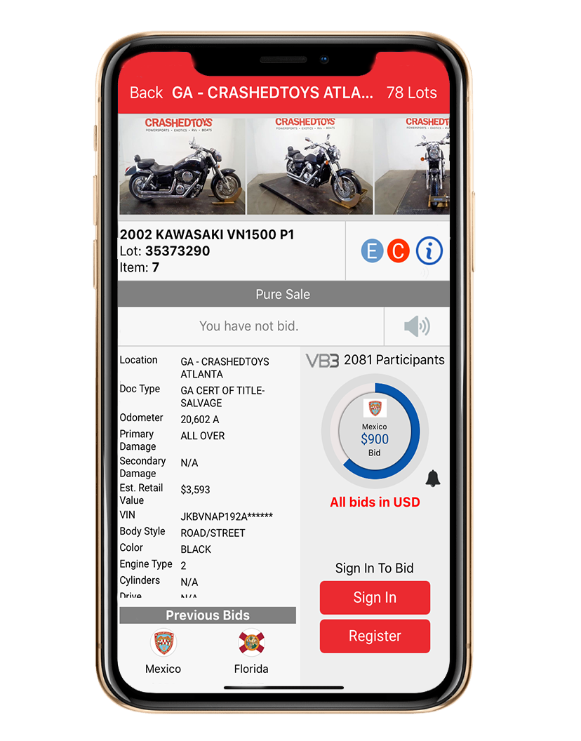 Copart Mobile Auction Window